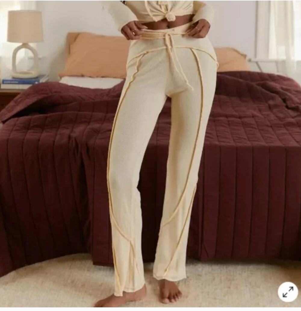 Urban‎ Outfitters Sweet Dreams Seamed Lounge Pants Cozy Neutral M